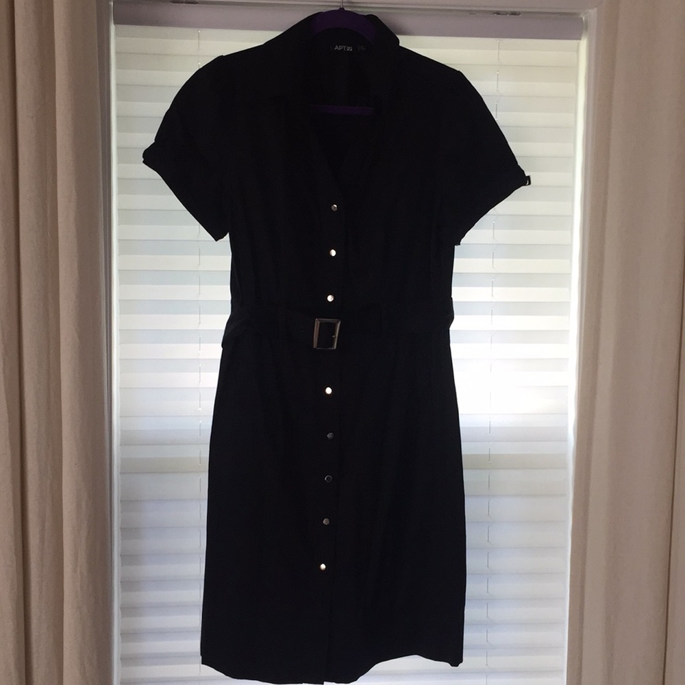 Black shirt dress